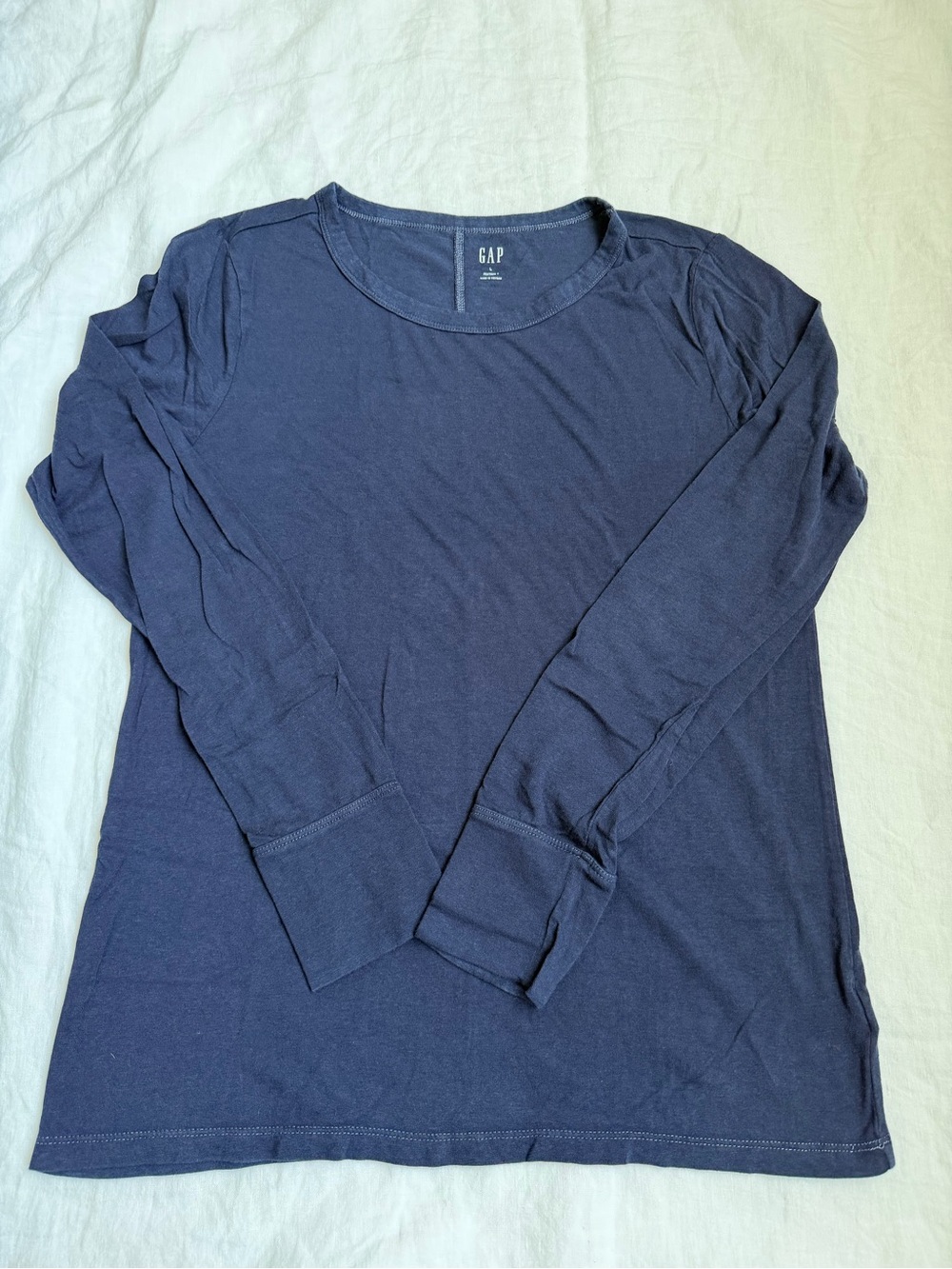 GAP Women's Long Sleeve Feather T - Navy Blue